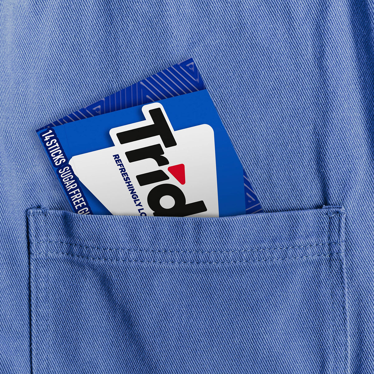 Minty snap of Trident Perfect Peppermint gum delivers a clean, refreshing feeling