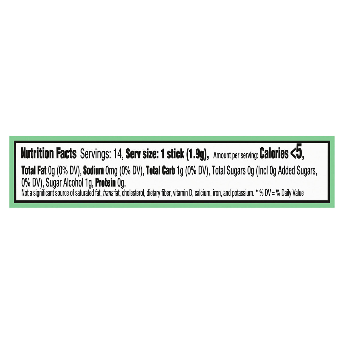 Trident Purely Spearmint gum spearmint-menthol flavor delivers crisp, refreshing breath.