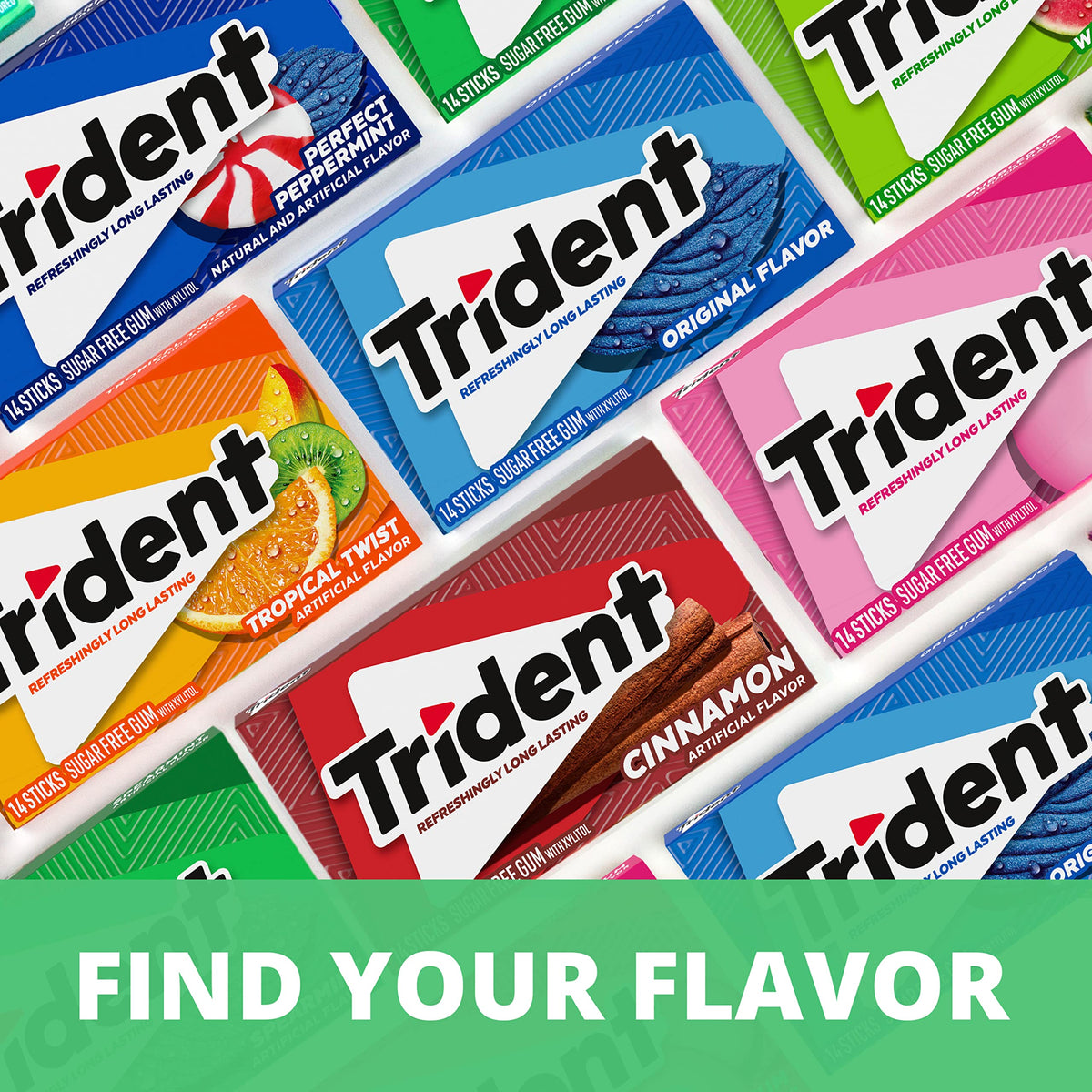 Car drive scene shows Trident gum convenient chew breaks during commutes