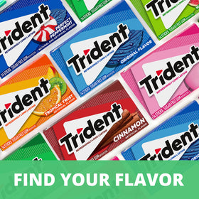 Car drive scene shows Trident gum convenient chew breaks during commutes