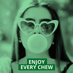 Fresh breath action shot with Trident Spearmint Sugar-Free Gum and cooling aroma