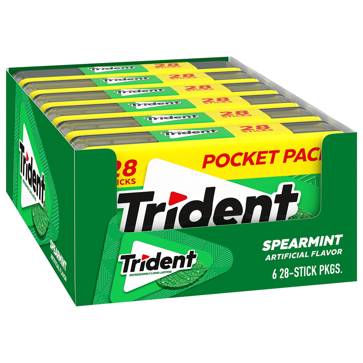 Trident Spearmint Sugar-Free gum travel-friendly design for bags and desks