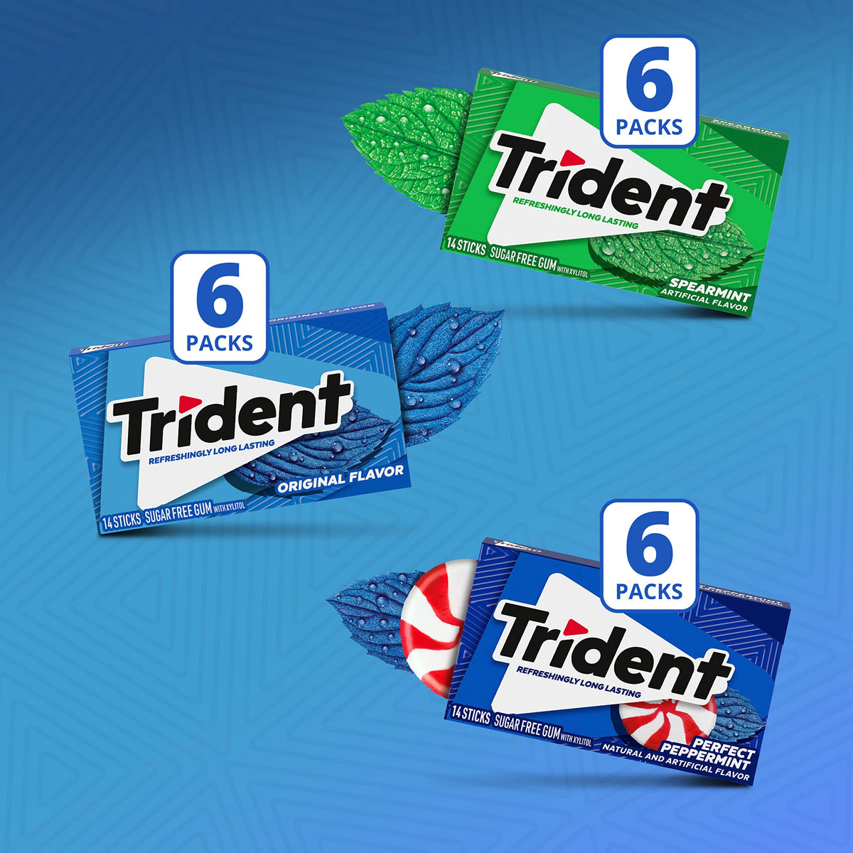 Trident Sugar-Free Gum gift-ready pack ideal for care packages and gifting