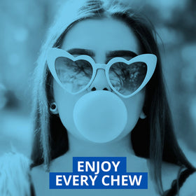 Sugar-free gum with xylitol offers a lower calorie option.