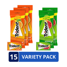 Trident Tropical Twist bulk pack front view with colorful flavors