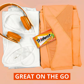 Desk drawer ready Trident Tropical Twist sticks for quick refreshment.