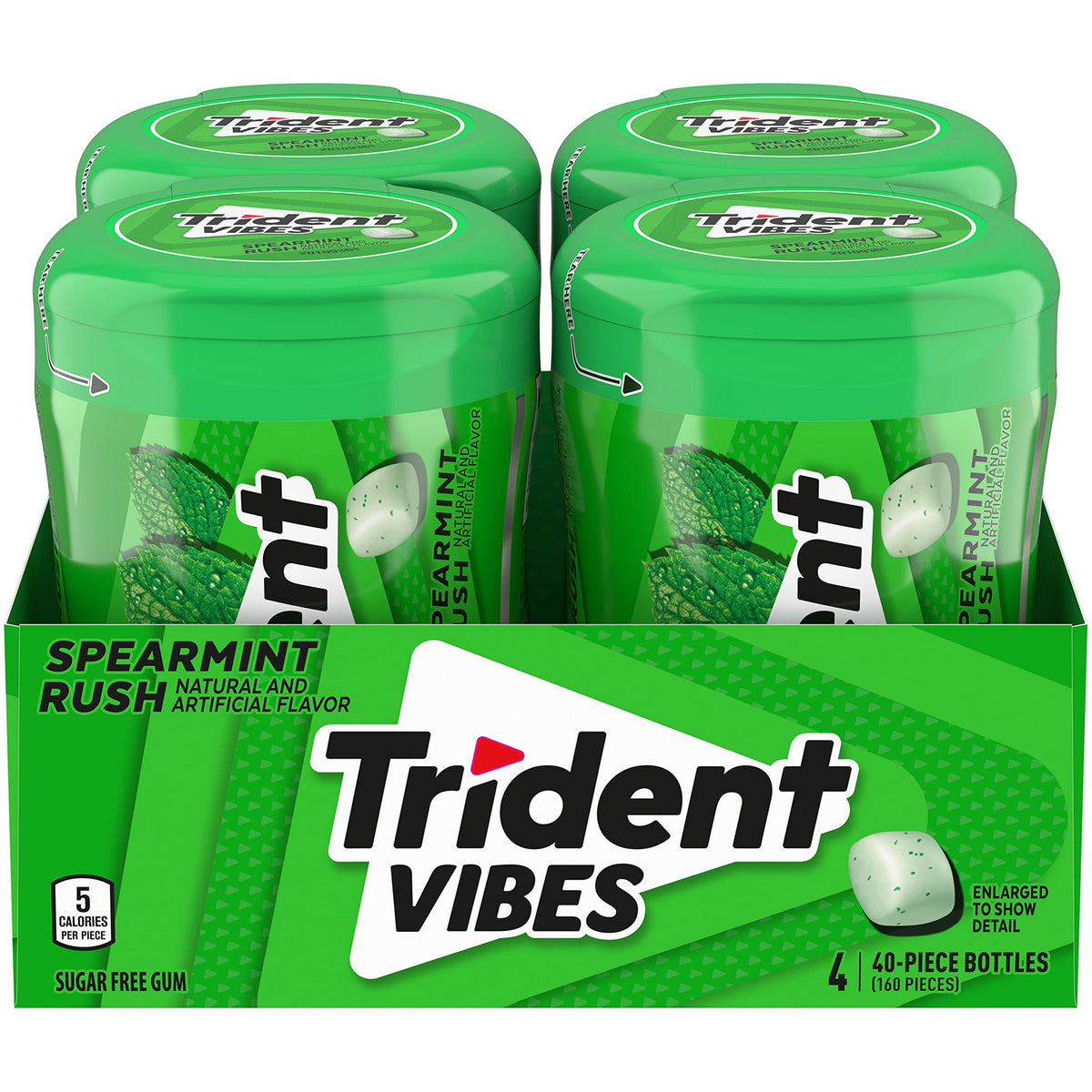 Trident Vibes Spearmint Rush bottle collection for on-the-go freshness.