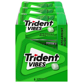 Trident Vibes Spearmint Rush bottle shot for quick breath refresh
