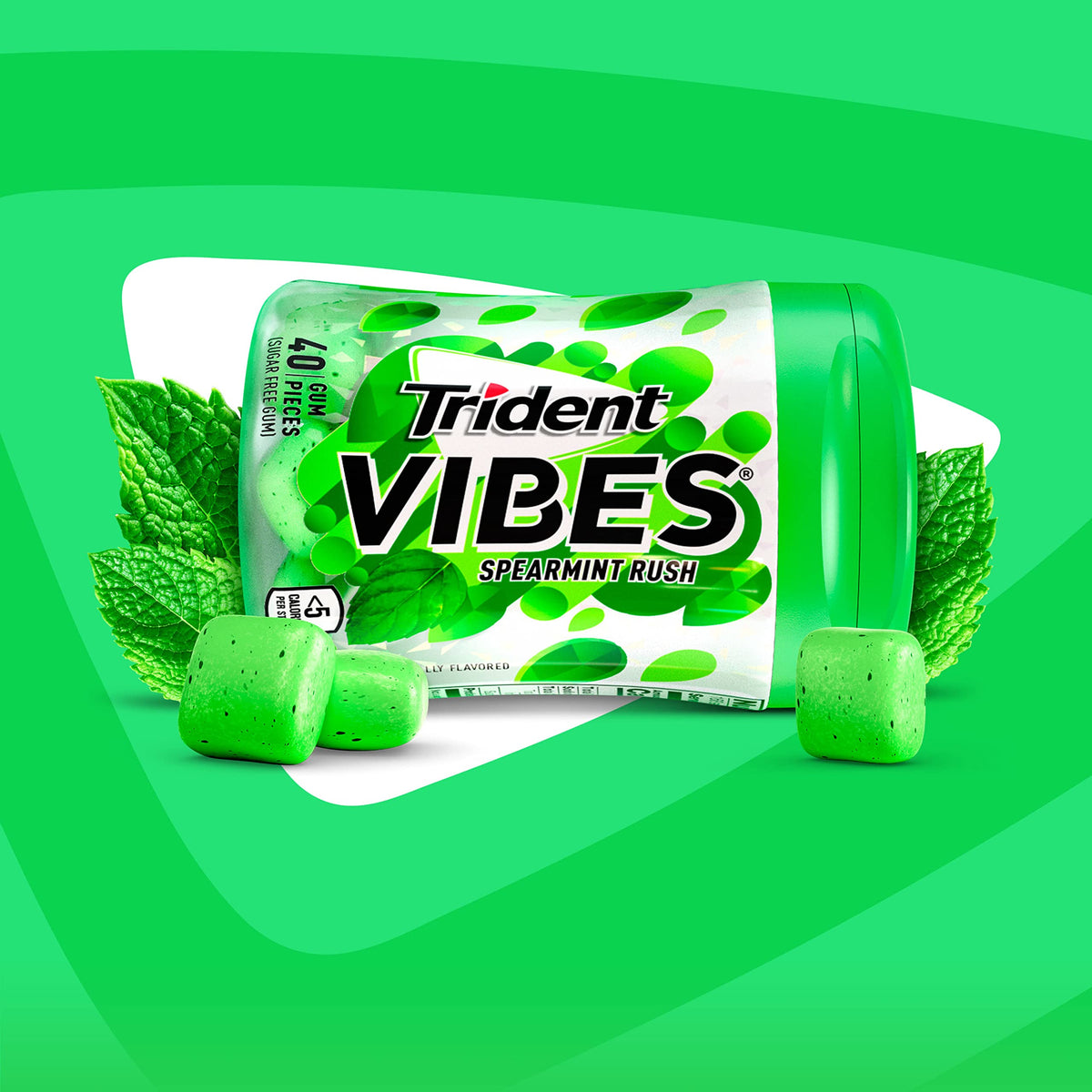 Trident Vibes Spearmint Rush convenient for car or purse.