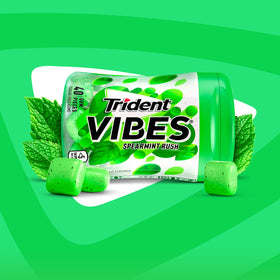 Trident Vibes Spearmint Rush convenient for car or purse.