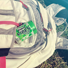 Trident Vibes Spearmint Rush sugar-free gum for fresh breath.