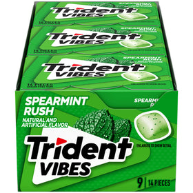 Trident Vibes on desk or bag for quick flavor bursts.