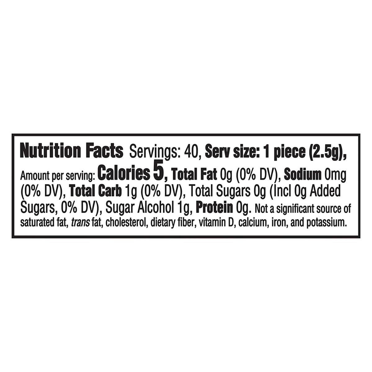 Trident Vibes sugar-free gum with xylitol for a low-calorie treat.