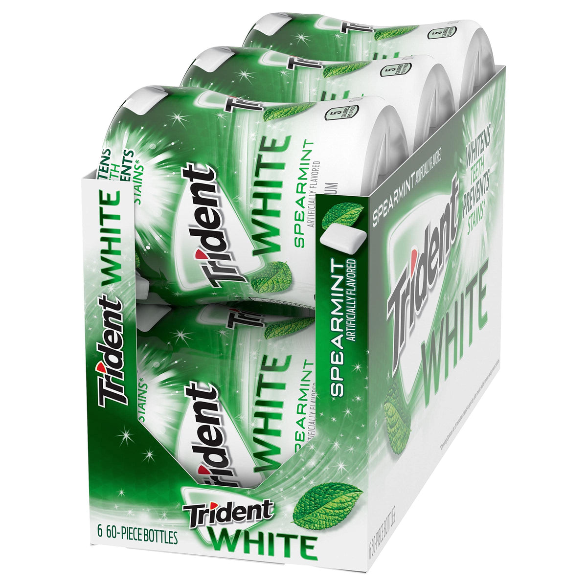 Trident White Spearmint gum breath-freshening aroma after meals