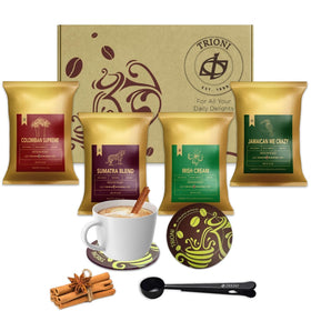 TRIONI Gourmet Coffee Sampler Irish Cream for a cozy morning experience with creamy notes.