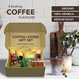 TRIONI Gourmet Coffee Sampler Jamaican Me Crazy offers tropical flair and vanilla caramel hints.