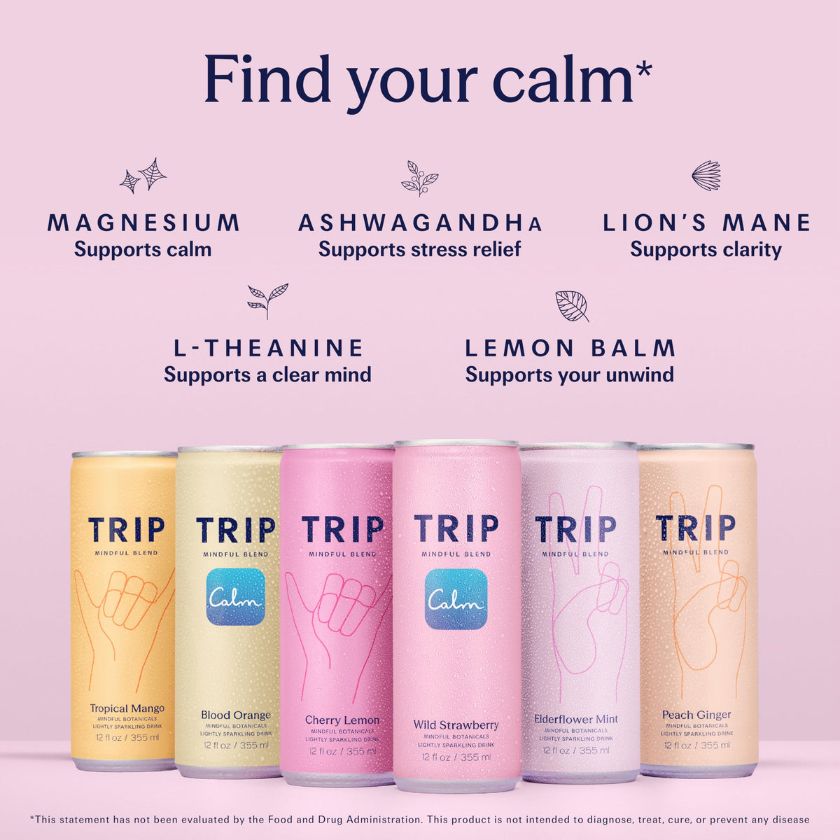 TRIP Lightly Sparkling can side view for a 12 oz serving on the go