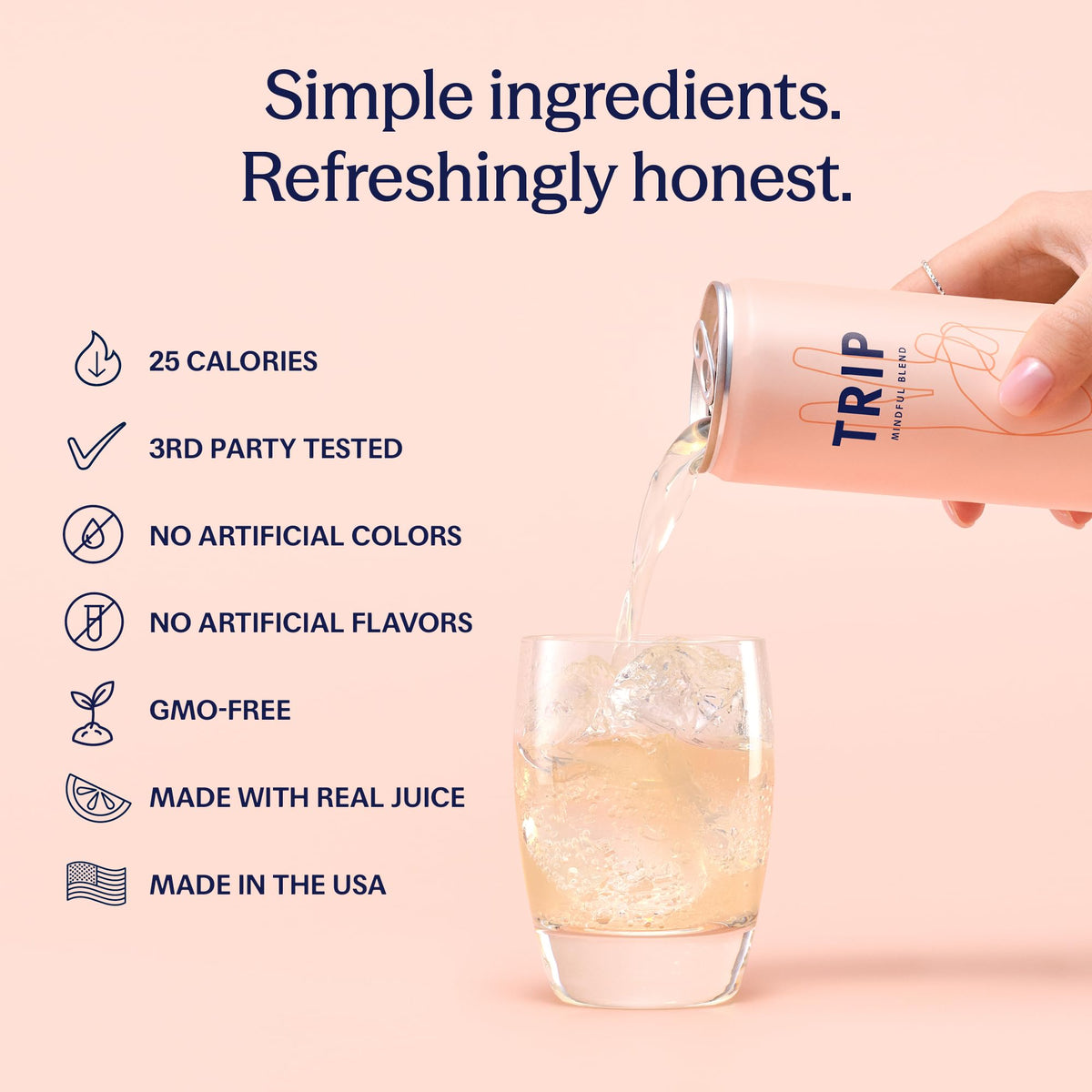 TRIP ingredients blend with ashwagandha and lions mane for mindful sipping.