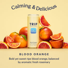 TRIP label close-up highlights magnesium and adaptogens.