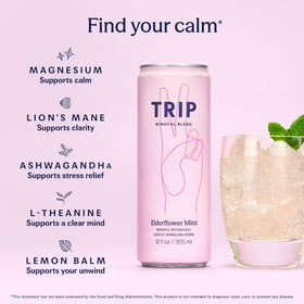TRIP Lightly Sparkling melon cucumber can for a crisp daytime sip