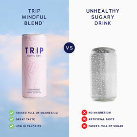 TRIP Lightly Sparkling Melon Cucumber flavor hints at a crisp, refreshing sip