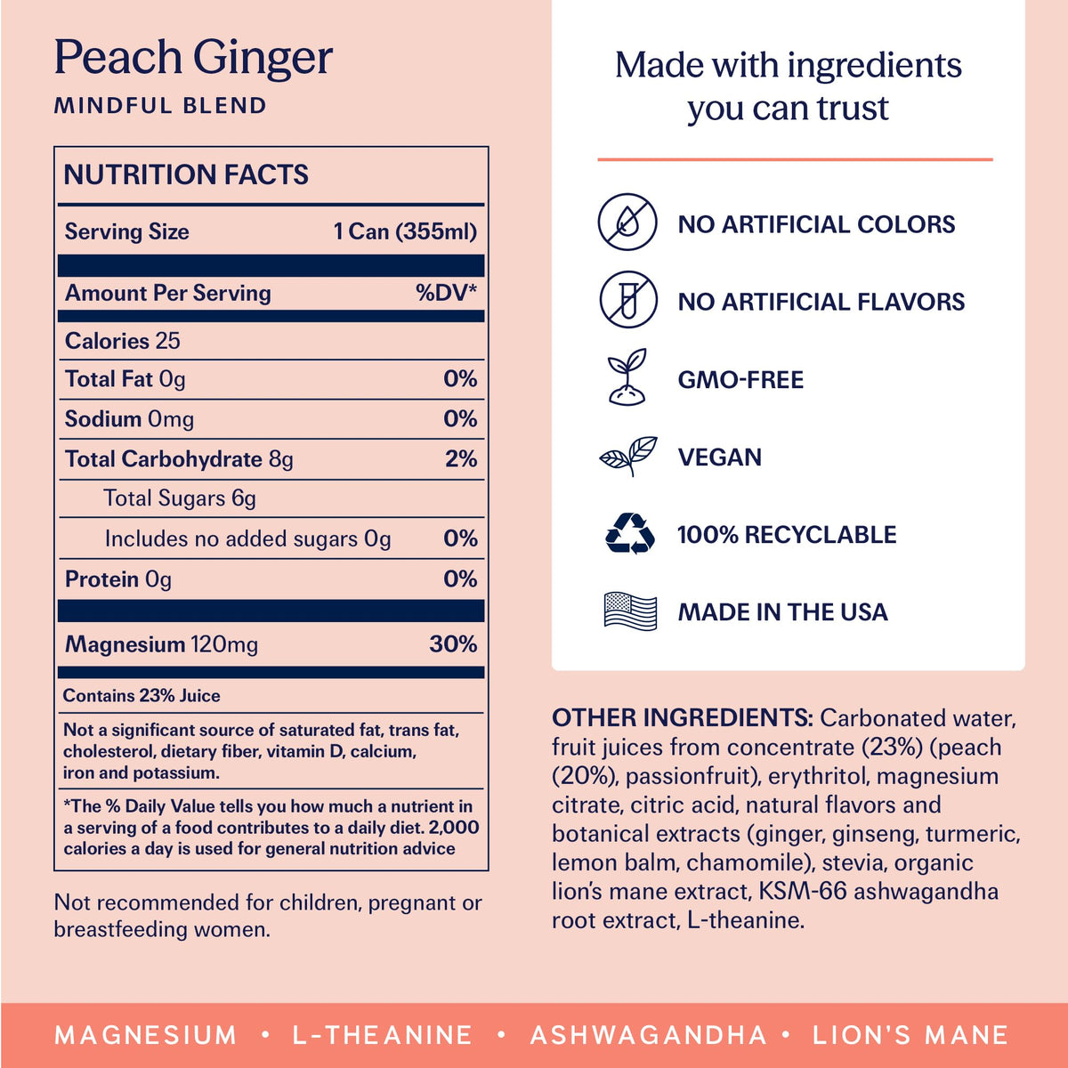 TRIP Peach Ginger mocktail idea inspires festive, alcohol-free sipping.