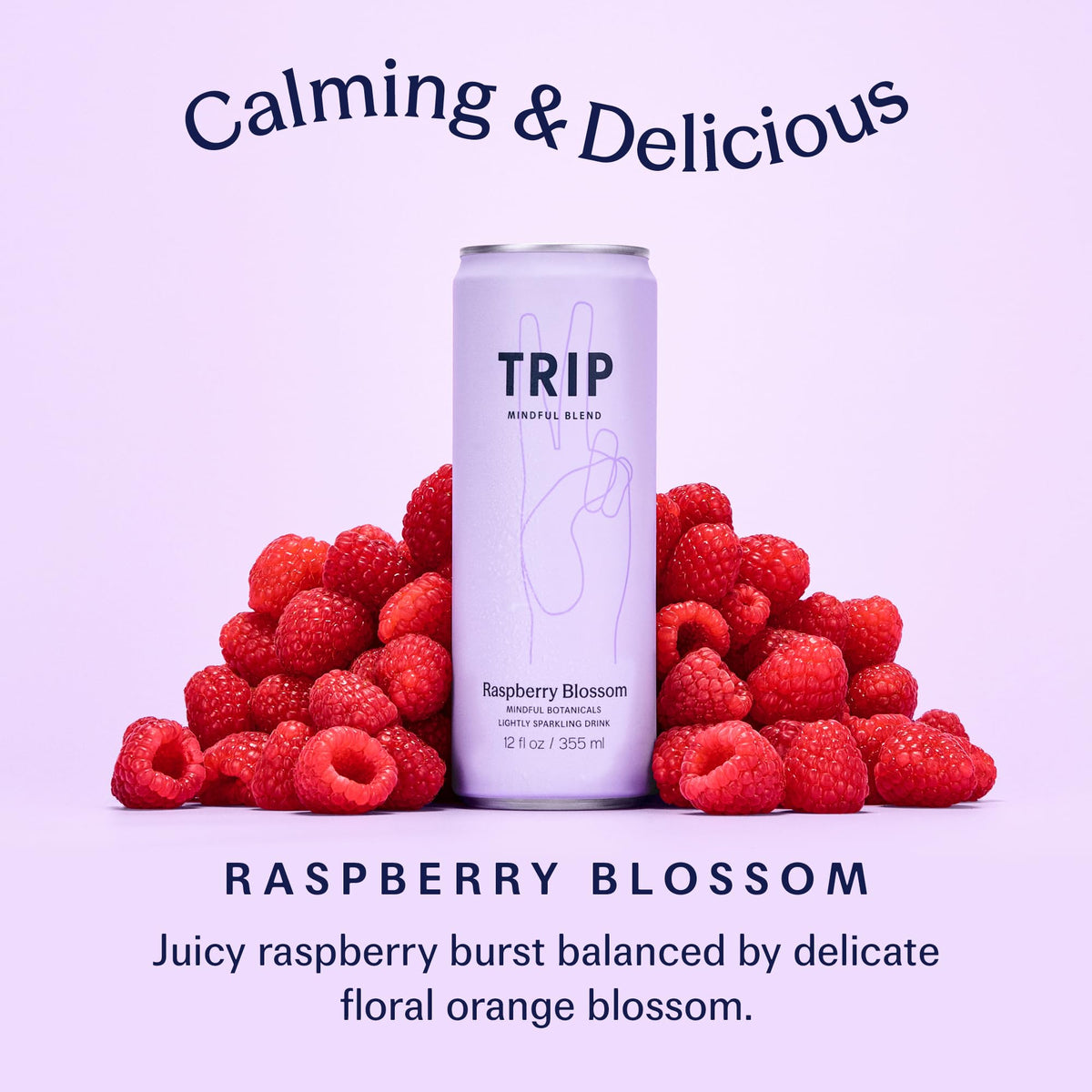 TRIP Raspberry Blossom pour into glass offers a quick non alcoholic refreshment