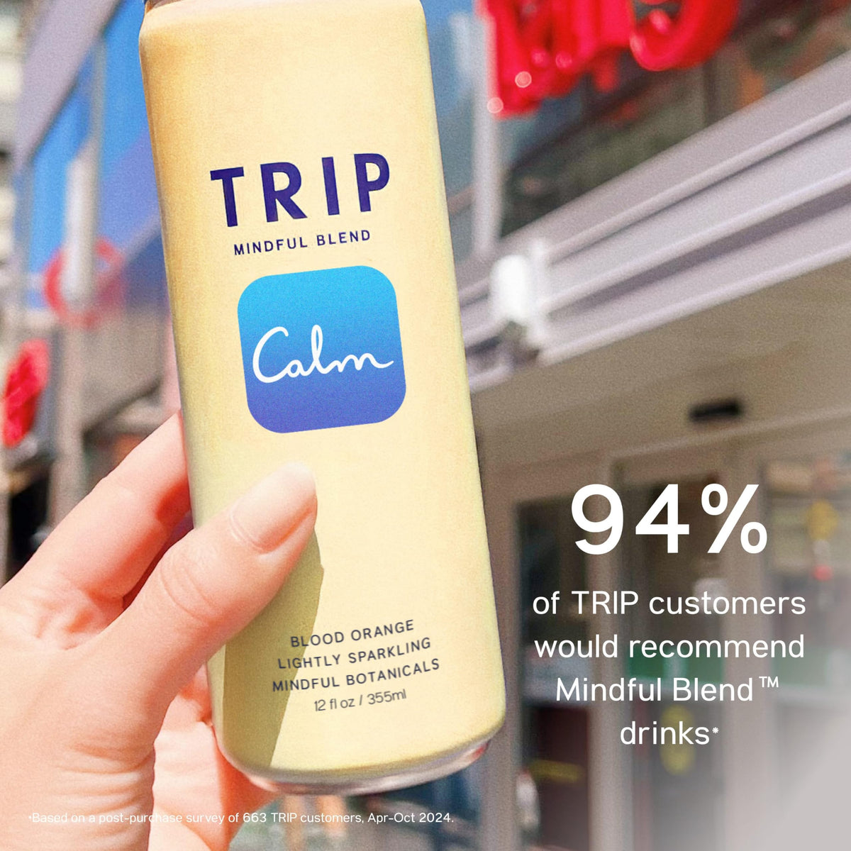 TRIP vegan-friendly can displayed with eco-packaging.