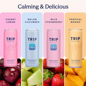 TRIP Mindful Blend cherry lemon can reveals a vibrant flavor lift with botanicals