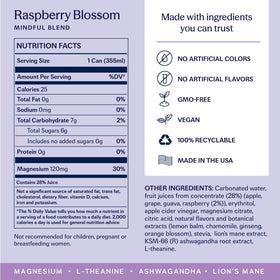 TRIP Raspberry Blossom packaging shows vegan and gluten-free icons for diverse diets