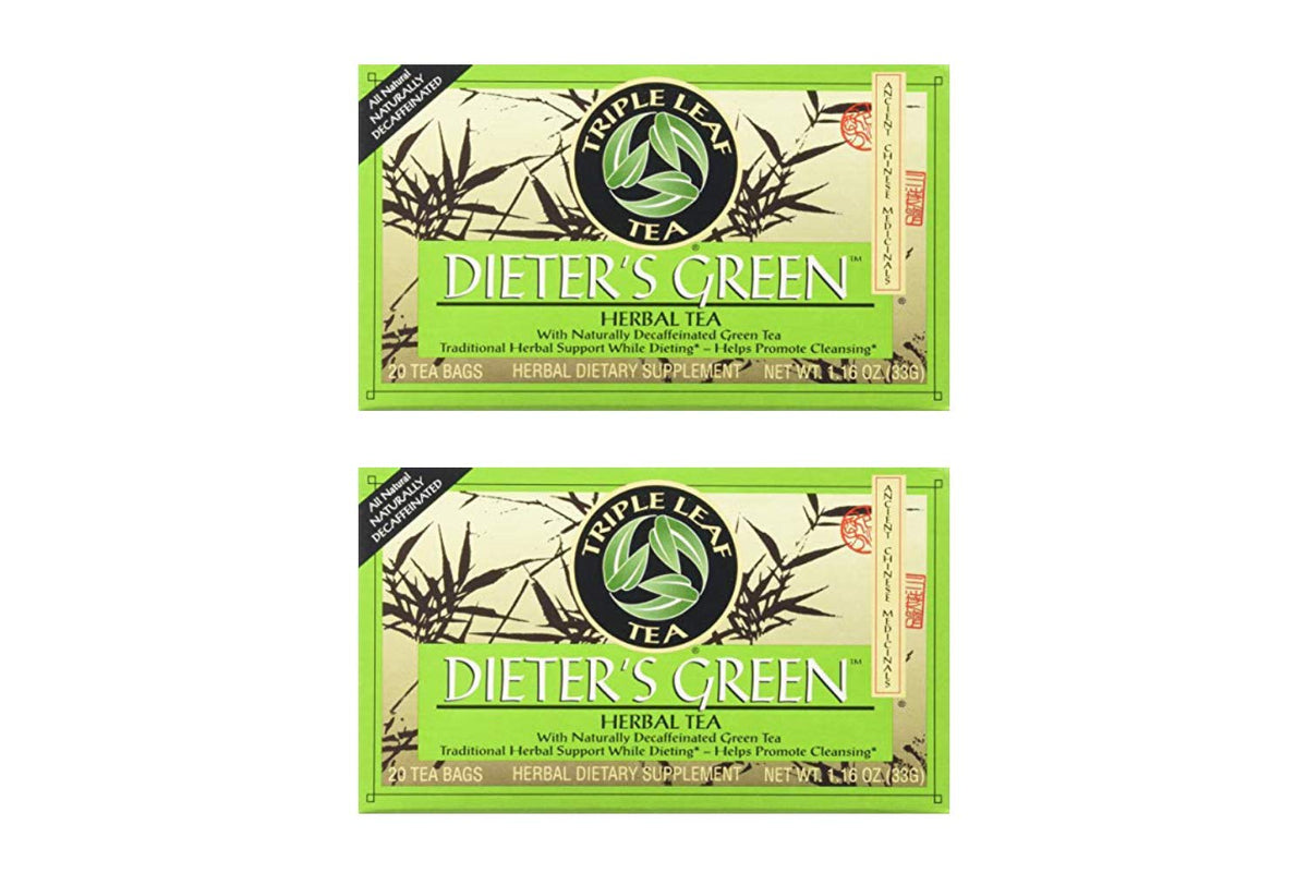 Triple Leaf Dieter's Green Herbal Tea bag pack for a refreshing break