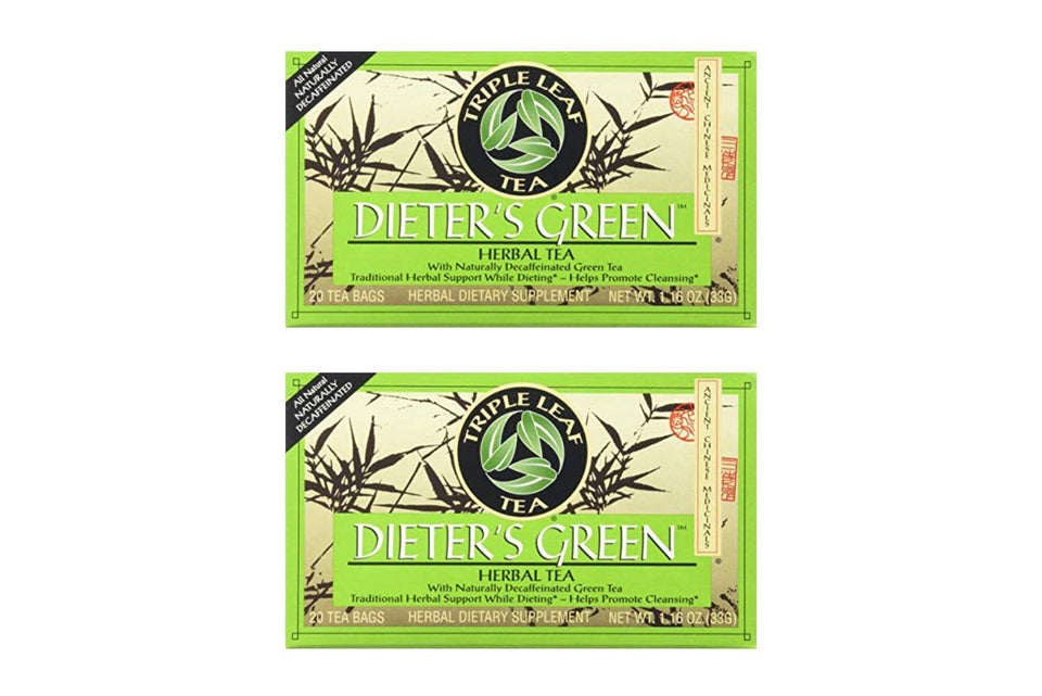 Triple Leaf Dieter's Green Herbal Tea bag pack for a refreshing break