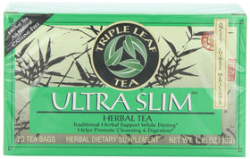 Triple Leaf Tea Ultra Slim pack of six tea bags for daily use.