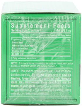 Triple Leaf Tea Ultra Slim tea bags closeup showing the herbal blend.