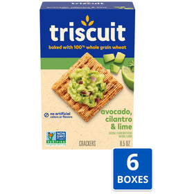 Triscuit Avocado Cilantro Lime cracker close-up highlighting flavor.