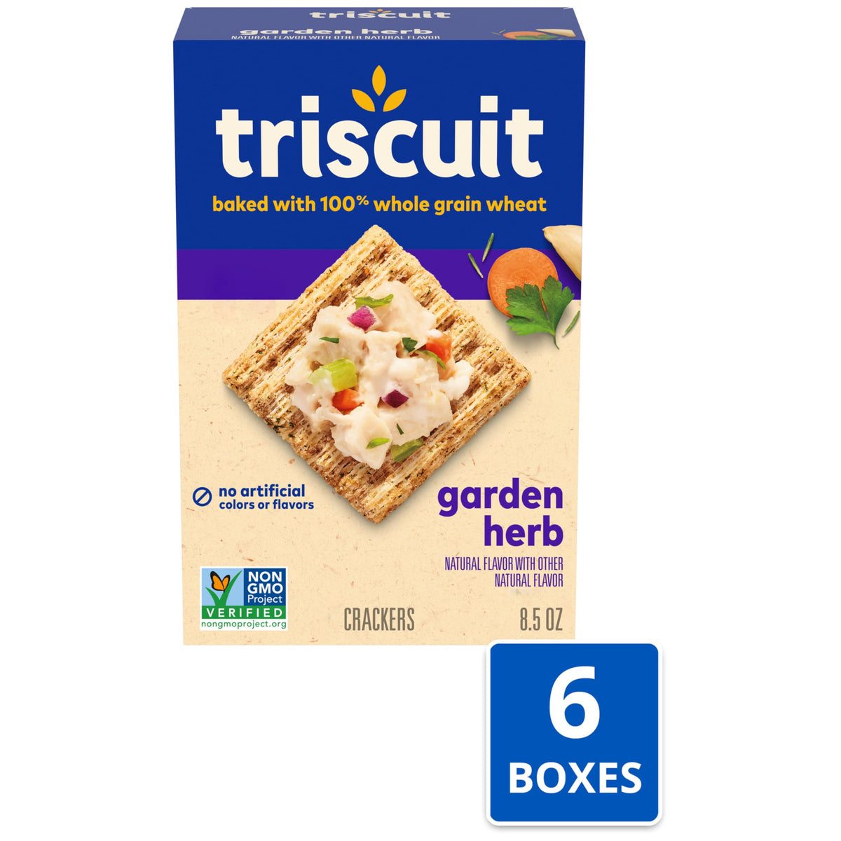 Triscuit Garden Herb whole grain texture close-up, showcasing hearty crunch.