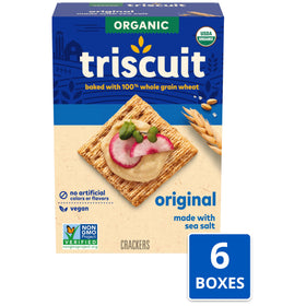 Triscuit Organic Original crackers with sunflower oil and sea salt for a clean base