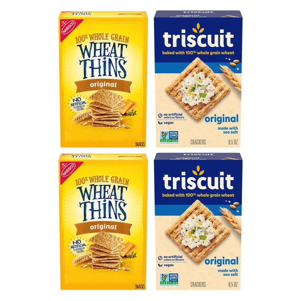 Triscuit Original Whole Grain crackers bundle for healthy snacking.
