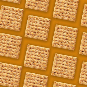 Woven texture of Triscuit Smoked Gouda crackers ready to hold toppings