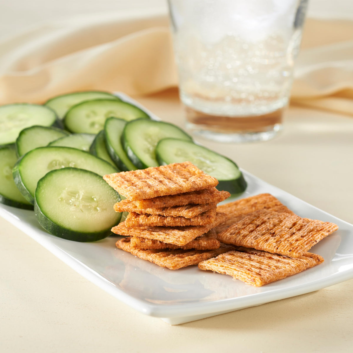 Triscuit whole grain wheat bag label, highlighting quality ingredients.