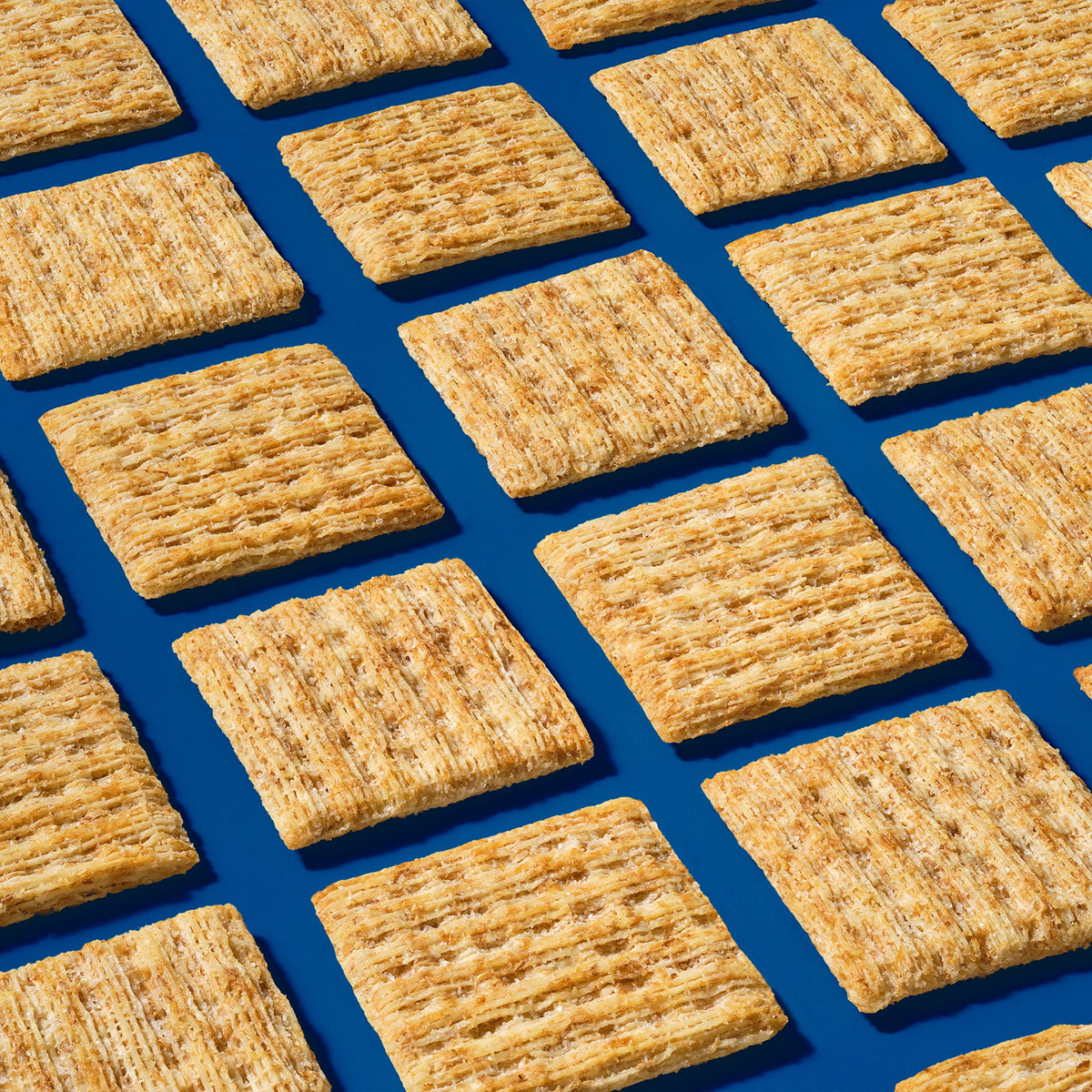 Close-up of Triscuit woven texture, sturdy for dips and spreads