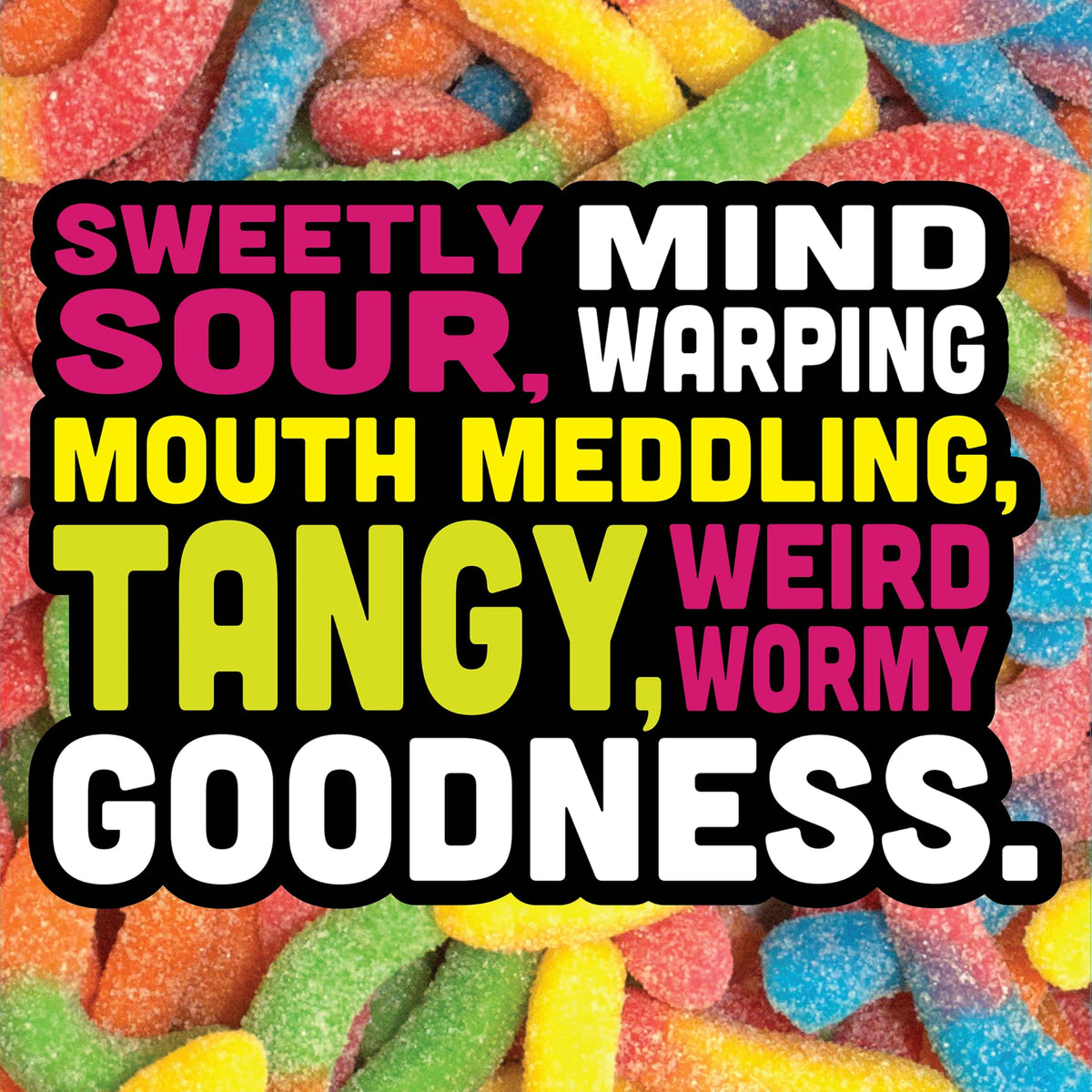 Trolli Mini Sour Brite Crawlers orange lime bag front emphasizes tangy sweet balance