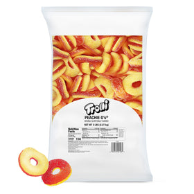 Trolli Peachie O's five-pound bulk bag ready for sharing.