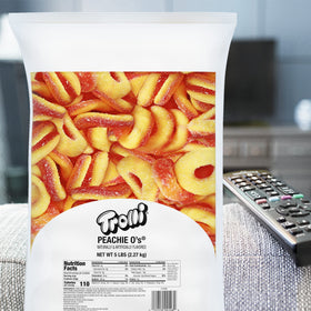 Stock up with Trolli Peachie O's five-pound bag for gatherings.