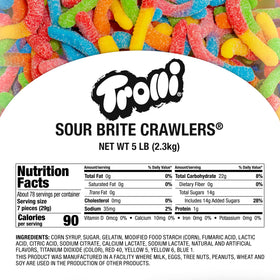 Colorful Trolli Sour Brite Crawlers design enhances any candy display.