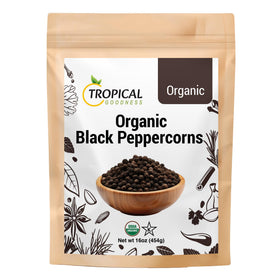 Tropical Goodness black peppercorns whole 1 lb for fresh aroma when grinding