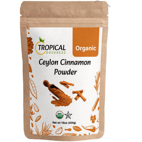 Tropical Goodness Ceylon cinnamon powder pack front view for everyday use.