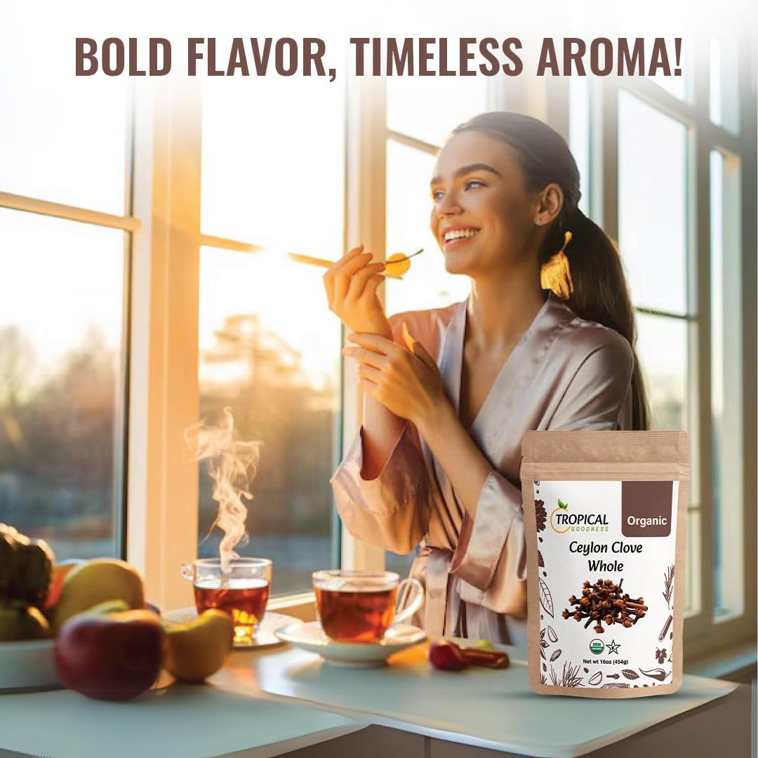 Tropical Goodness cloves whole baking scene demonstrates versatile use in desserts.