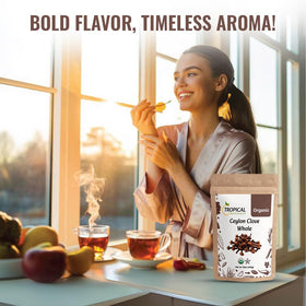 Tropical Goodness cloves whole baking scene demonstrates versatile use in desserts.