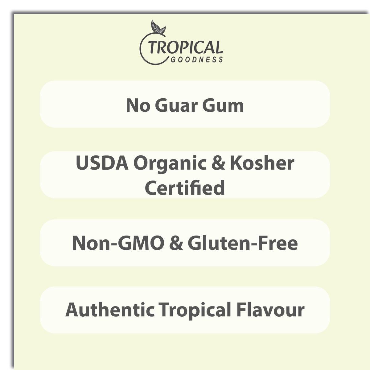 Tropical Goodness coconut milk powder being measured, ideal for everyday cooking.